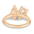 thumbnail image 6 of ESTE ORIGIN 3.00 Ct Moissanite Toi et Moi Pear & Marquise Ring in 10K Rose Gold for Women's, 6 of 8