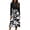 B-Black White, variant on Fall Dresses for Women Long Sleeve Crewneck Ribbed Casual Dress Ladies Floral Print Midi Dresses with Pockets