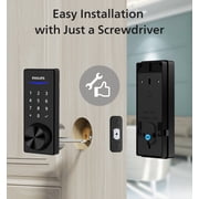 Philips Bluetooth Touchscreen Smart Deadbolt with Wi-Fi Bridge & Handle