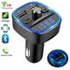 thumbnail image 1 of Transmisor FM Bluetooth para automóvil, adaptador receptor de radio inalámbrico para automóvil con luz circundante azul con manos libres, cargador USB dual, 1 of 6