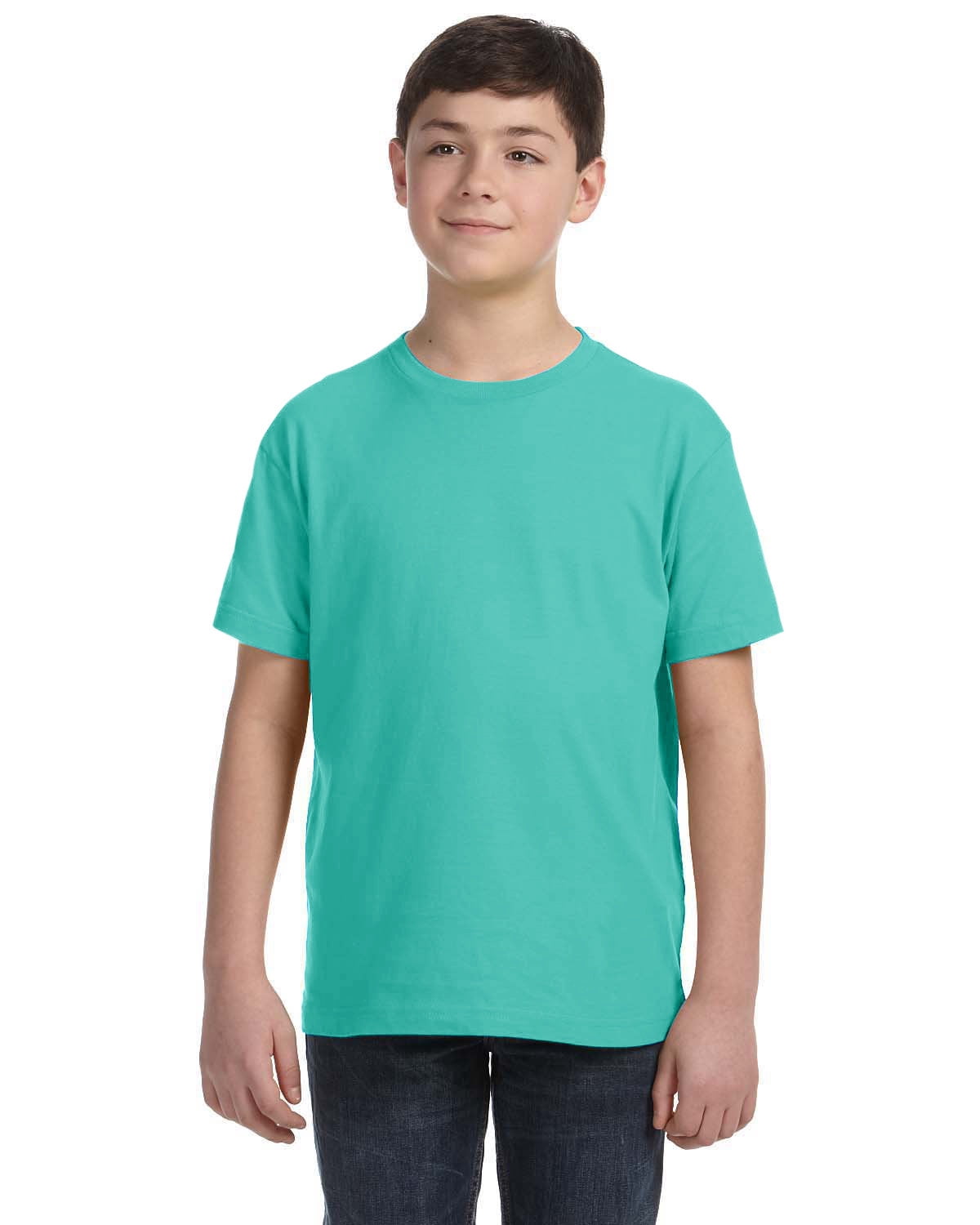 Aquaguard Boys 3-Pack T-Shirt Crew Neck Short Sleeve 100% Cotton Tee, Size: 4-14 - Small - Caribbean