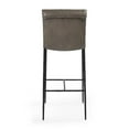 thumbnail image 6 of Pemberly Row Modern 30" Top Grain Leather Bar Stool Pewter Gray, 6 of 10