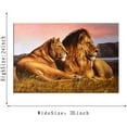 thumbnail image 6 of HFDF Lion Canvas Wall Art for Living Room Modern Animal Canvas Painting Gallery-Wrapped Lion and Lioness Picture Wall Decor Artwork Stretched by Wooden Ready to Hang - 10x8inch Framed, 6 of 6