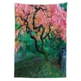 thumbnail image 3 of Ambesonne Tree Tablecloth Rectangular Table Cover, Red Leaf Maple in Garden, 60"x84", Green, 3 of 4
