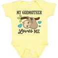 thumbnail image 3 of Inktastic My Godmother Loves Me with Sloth and Hearts Boys or Girls Baby Bodysuit, 3 of 5