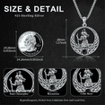 thumbnail image 2 of Midir&Etain St Christopher Necklace 925 Sterling Silver Saint Christopher Medal Necklace Amulets Pendant Necklace Protection Jewelry for Men Women, 2 of 6