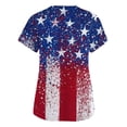 thumbnail image 5 of US 250th Anniversary Scrub Tops Women Patriotic Star Print Tops for Women Short Sleeve Nursing Uniforms 4th of July Medical Plus Size Scrub T Shirts, 5 of 5