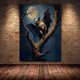 thumbnail image 1 of Pintura en lienzo de murciélago, Gato Negro, bruja antigua, búho, Cuervo, arte de pared, bruja oscura, Halloween, gótico, Vintage, Impresión de póster, decoración del hogar, 1 of 4