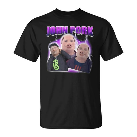John Pork Is Calling Dank Meme Funny Brainrot Unhinged Internet Unisex T-Shirt, for men & women, up to size 5XL
