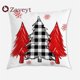 thumbnail image 1 of Funda de almohada de celosía verde de 16/18/20/24 pulgadas, cubierta decorativa de Navidad, alce, muñeco de nieve, árbol de Papá Noel, funda de cojín para sofá, 1 of 4