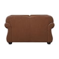thumbnail image 6 of Lexicon Attleboro Leather 2-Piece Upholstered Sofa Set in Brown, 6 of 12