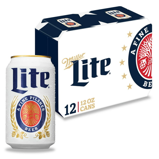 Estadísticas Extranjero táctica Miller Lite Lager Beer, 12 Pack, 12 fl oz Cans, 4.2% ABV - Walmart.com
