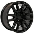 thumbnail image 3 of OE Wheels CV36 20x9 Gloss Black Rims 20 Inch Set of 4, 6x139.7 Wheels - Optional TPMS & 275/55R20 Tires and Rims Packages - Fits Sierra 1500 & Most Full Size SUVs (Eagle LS-2, TPMS), 3 of 5