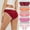3-Multicolor, variant on REORIAFEE Underwear Women Panties Pack 5 Mid Waist Cotton Briefs Strech Breathable Panties Soft Comfy Underwear Lingerie Multicolor M