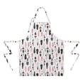 thumbnail image 2 of Pink Black Geometric Feather and Arrow Apron-Garden Aprons for Women with Pockets-Cotton Linen Waterproof Kitchen Cooking Gardening Aprons Adjustable for Kitchen,Cooking,BBQ and Salon 33x27 Inch, 2 of 7