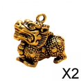 thumbnail image 1 of 2x Colgantes de Llave Kirin de Latón, Llaveros Kylin, Dijes Colgantes, Regalos Creativos, Colgantes de Adorno Kylin, Estatua de Kylin de Latón Feng Sh 2 piezas, 1 of 8