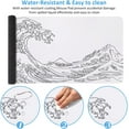 thumbnail image 4 of White Extended Gaming Mouse Pad Large Stable Rubber Base Mousepad, Stitched Edges, Keyboard Mouse Mat Desk Pad for Work, Game, Office, Home, 35.4x15.7 in, 4 of 6