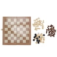 thumbnail image 2 of Juego De Ajedrez De Madera, Concentración Determinada Del Tablero De Ajedrez De Madera Educativo 3 En 1 Para Adultos Para Viajar, 2 of 7