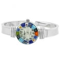 thumbnail image 6 of GlassOfVenice Murano Glass Millefiori Bangle Watch Multicolor - Silver, 6 of 9