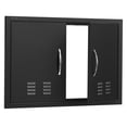 thumbnail image 2 of VEVOR BBQ Access Door, 30W x 21H Inch Double Outdoor Kitchen Door, Cold Plate Flush Mount Door, Wall Vertical Door with Handles and Ventss, for BBQ Island, Grilling Station, Outside Cabinet, 2 of 9