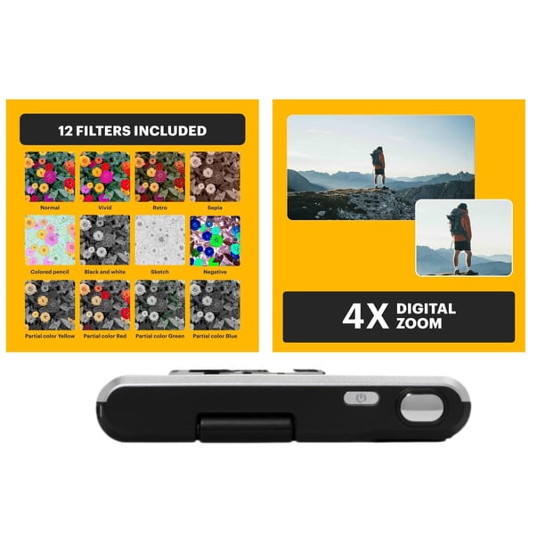 Kodak PIXPRO C1 Compact Digital Camera (BLACK) with 4X Zoom, 13MP
