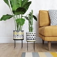 thumbnail image 2 of Aspire Home Accents Ayaz Mid Century Modern Assorted Round Multicolor Ceramic Plant Planters (2 Pack), 2 of 5