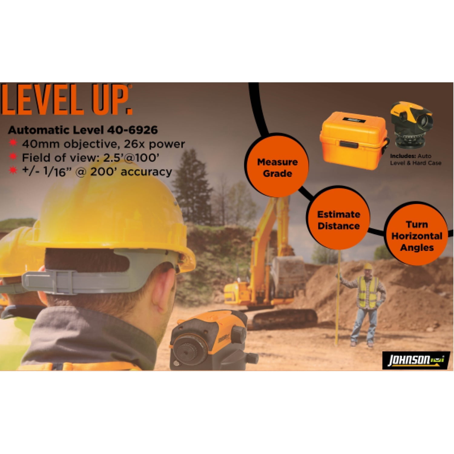 Johnson Level-40-6926 26X Automatic Level