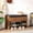 Curved Edge-Walnut, variant on Wirrytor 39" Large Curved Edge Shoe Storage Bench with Flip Top, Arched Panel Storage Chest for Entryway Hallway Bedroom Toys Blankets, Natural Wood