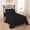Black, variant on 4 Piece Cot Sheets Set 25" x 75" with 6 Inch Deep 100% Egyptian Cotton 400 Thread Count Cot Bed Sheets for Narrow Twin, Camp Bunk, Includes 1 Fitted , 1 Flat & 2 Pillowcases – Aqua-Blue Solid