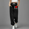thumbnail image 2 of Rovga Women Pants Lined Straight Bottom High Waist Sweatpants Joggers Pants Workout Yoga Pants Pockets Relaxed Bottoms, 2 of 4