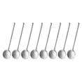 thumbnail image 1 of Cucharas de espresso de 8 piezas de 5.3 pulgadas, cuchara de café de acero inoxidable, tono plateado, 1 of 5