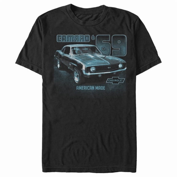 Men's General Motors Chevy Camaro American Graphic Tee Black 3X Large