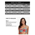 thumbnail image 2 of Ocean Blues Women's Retro Bow Tie Cutout Bikini Top Lace Up Back Floral Swimsuit Plunging Padded Bathing Suit Top, 2 of 6