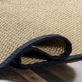 thumbnail image 5 of nuLOOM Meena Faux Seagrass Bordered Indoor/Outdoor Area Rug, 4' x 6', Meena Navy, 5 of 8