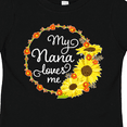 thumbnail image 4 of Inktastic My Nana Loves Me with Sunflower Wreath Boys or Girls Toddler T-Shirt, 4 of 5