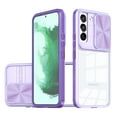 thumbnail image 1 of ELEHOLD Clear Case for Samsung Galaxy S23 Plus Crystal Transparent Acrylic Sliding Camera Lens Protection Non-Yellowing Anti-Fingerprint Shockproof Slim Thin Case 6.6 inch,Purple, 1 of 6