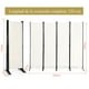 thumbnail image 3 of Costway Biombo de 4 Paneles Separador de Tela Plegable Divisor de Paredes de Fibra Protección de Intimidad Independiente 220 x 51 x 173 cm, 3 of 9