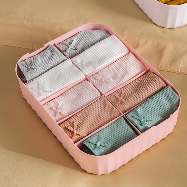 Naturegr Solid Convenient Underwear Storage Boxes Classified Reusable  Plastic Multi-Functional Socks Bra Organizer for Closet