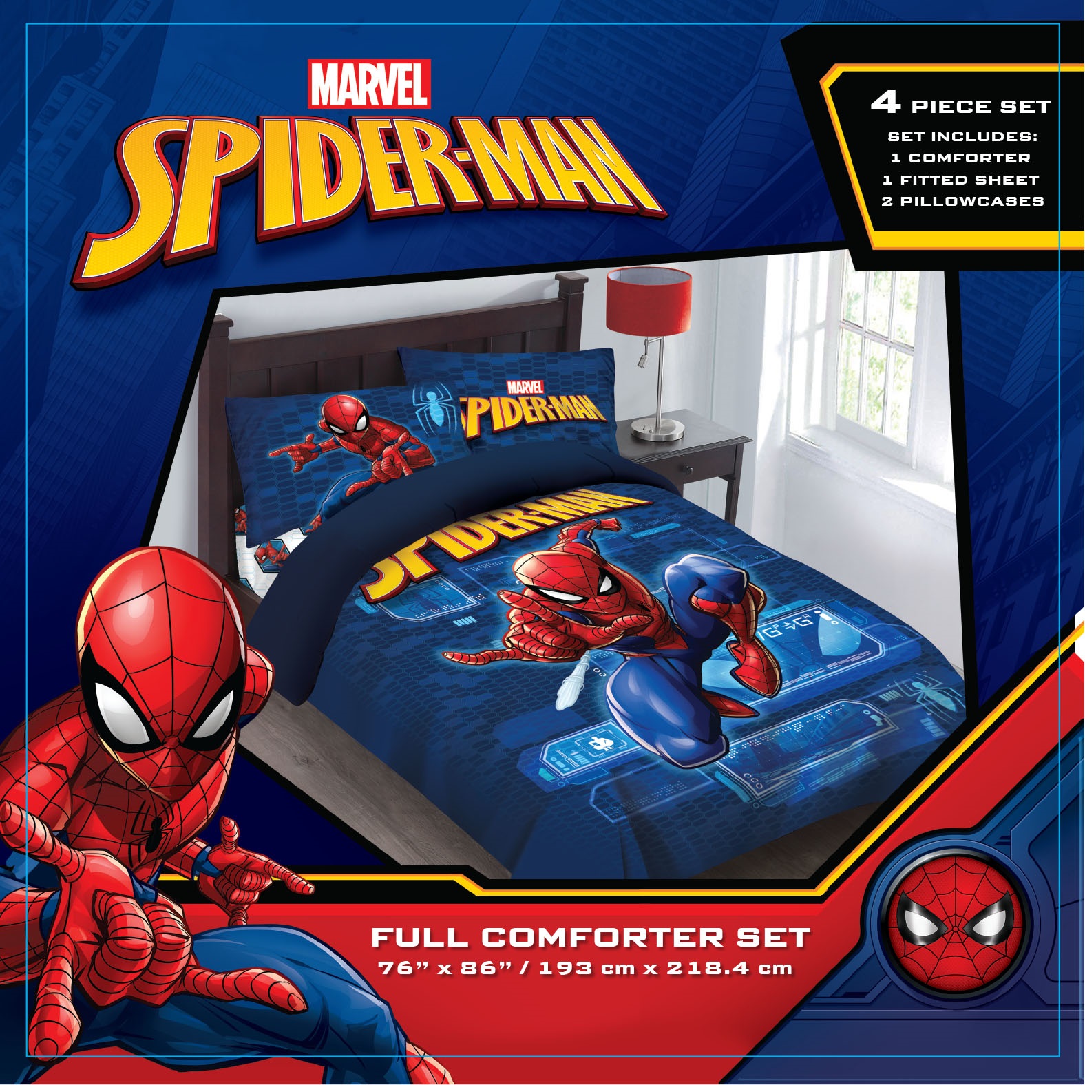 Comforter Set Spiderman Spider Tech Full Walmart Com