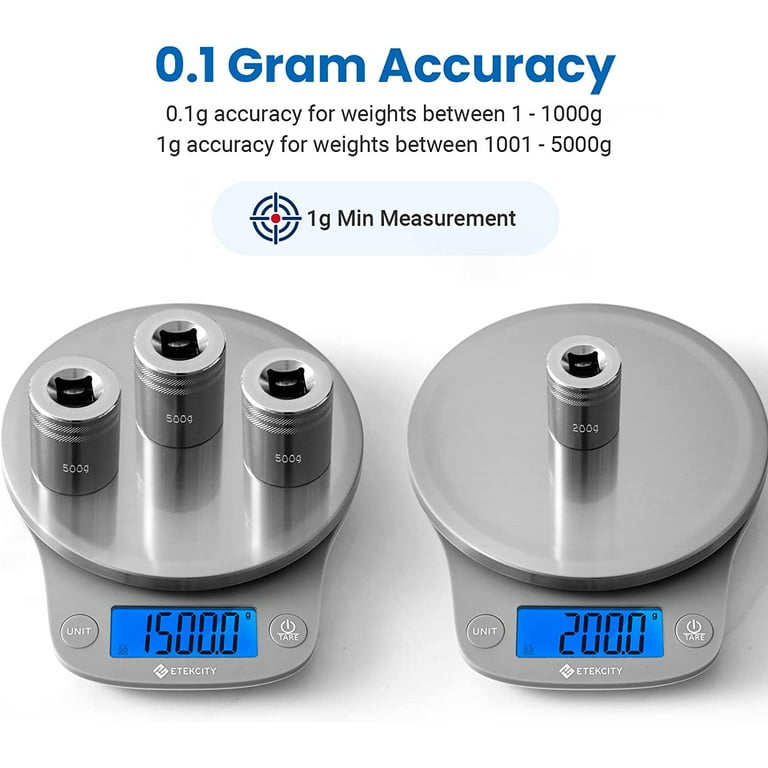 304 Stainless Steel Food Kitchen Scale, 5kg/1g Digital Grams for Weight  Loss
