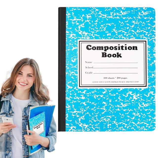 Mohdy Blue Marble Snowflake Notebook,Wide Ruled Notebook Composition Notebooks Wide Ruled Composition Book Wide Notebook Papersewn Binding Cover Assorted Colors,Material:Paper