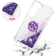 thumbnail image 5 of for Samsung Galaxy S22 Plus Glitter Case with Ring Holder, Bling Sparkle Floating Liquid Soft TPU Cushion Fashion Girly Women Girls Clear Case Cover for Samsung Galaxy S22 Plus  Purple, 5 of 14