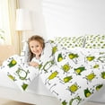 thumbnail image 4 of Homewish Cute Cartoon Frog Bedding Comforter Set,Rustic Animal Twin Comforter Sets,Green White Bedding Set For Boys Kids,Ultra Soft Home Decor Reversible,2-Piece, 4 of 8