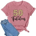 thumbnail image 6 of Razzly Stylish Women's T-Shirts 50th Birthday for Women Short Sleeve Graphic Tee for Celebrating 50 Years Old Birthday Parties(Pink,M), 6 of 6