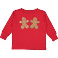 thumbnail image 3 of Inktastic Twin Gingerbread Boy and Girl Co Boys or Girls Long Sleeve Toddler T-Shirt, 3 of 5