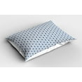 thumbnail image 2 of Ambesonne Mosaic Pillow Sham 2 Pack, Traditional Azulejo Tile Art, 26"x20", Off White and Night Blue, 2 of 3