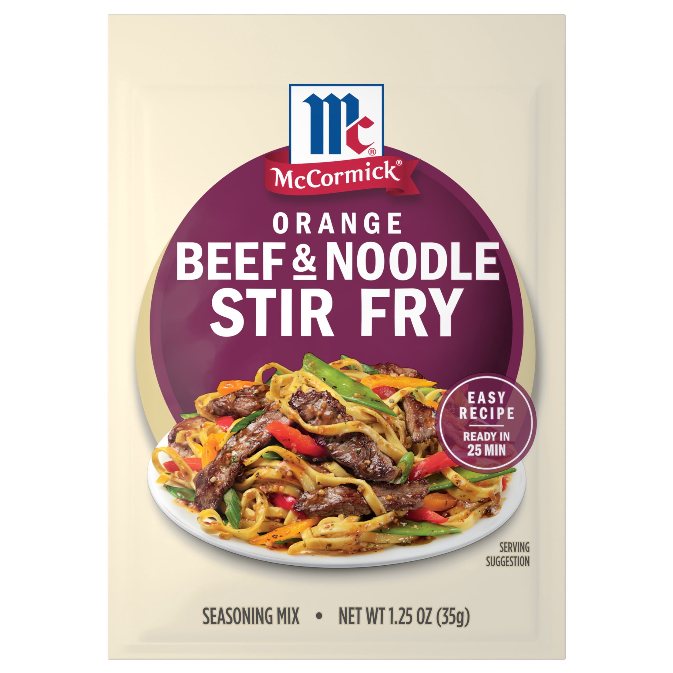 (12 pack) McCormick Orange Beef & Noodle Stir Fry Seasoning Mix, 1.25 oz Packet