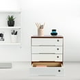 thumbnail image 3 of Wooden Desktop Storage Cabinet 15.75*11.02*15.94 in Desk Storage Box Lockable, 3 of 23