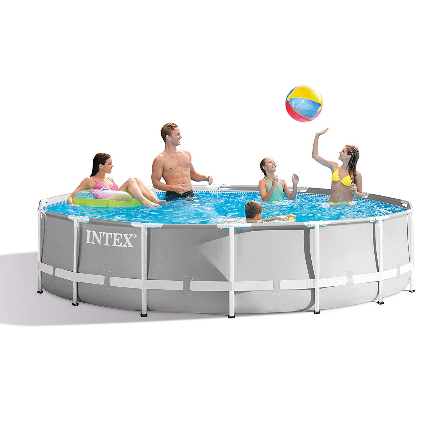 Intex 14 Foot x 42 Inch Prism Frame Above Ground Swimming Pool Set with Filter