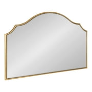 Kate and Laurel Leanna Glam Horizontal Wall Mirror, 20 x 30, Gold, Sophisticated Large Mirror for Wall